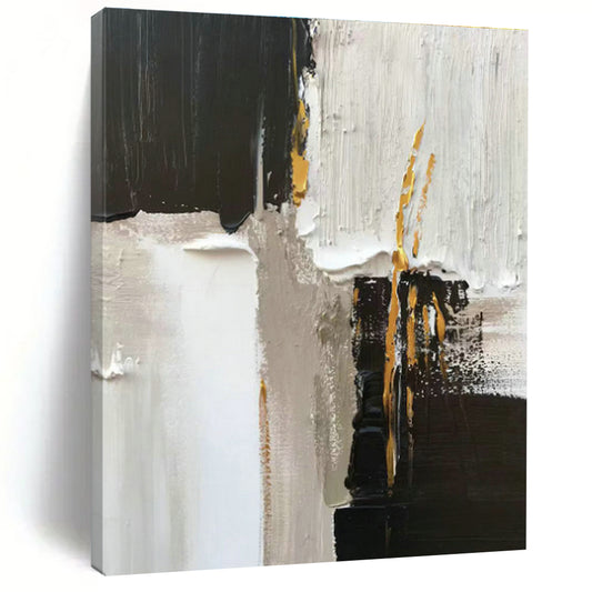 Black - White Abstract Art for High - End Boutique & Chic Hotel Room DLZ0807