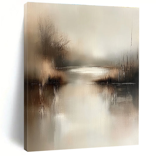 Minimalist Lake Abstract Art for Modern Home & Art Gallery STSC078