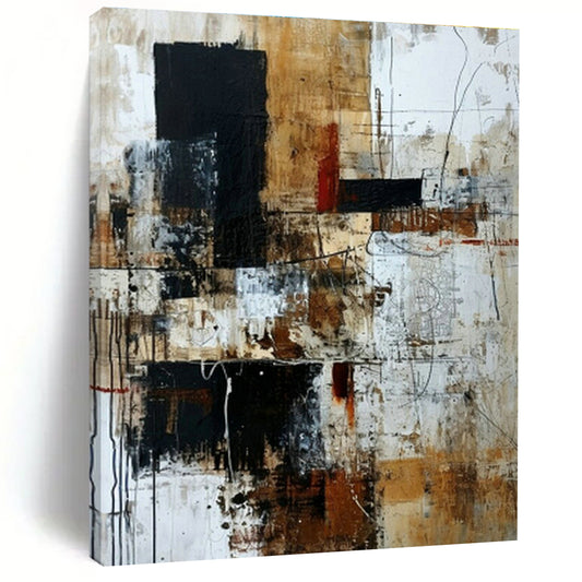 Vintage Collage Abstract Art for Retro - Inspired Bar & Eclectic Home Office DLZ1337