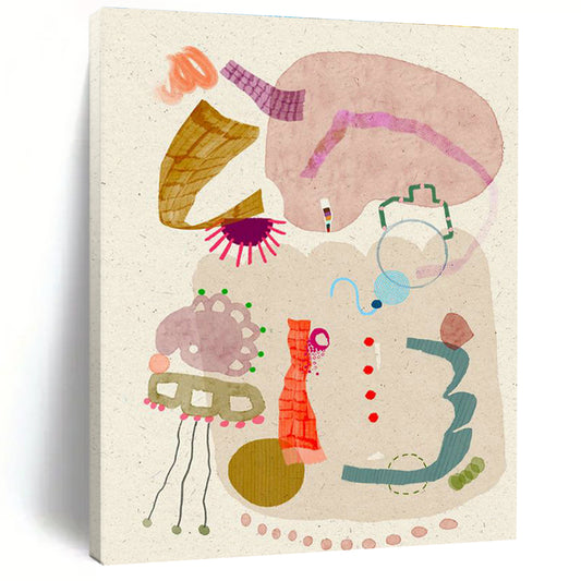 Colorful Collage Art for Creative Kids’ Playroom Corners DLZ0135