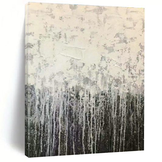 Gray Dripping Abstract Art for Modern Office Reception & Industrial - Style Café DLZ0890