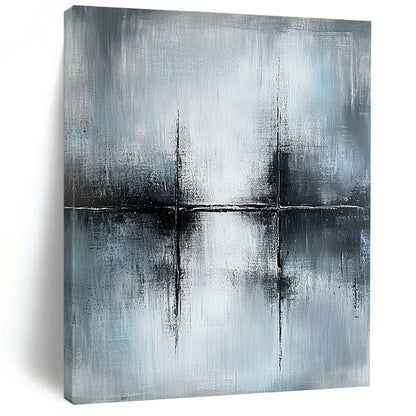 Minimalist Gray Cross Art for Office & Hallway STSC070