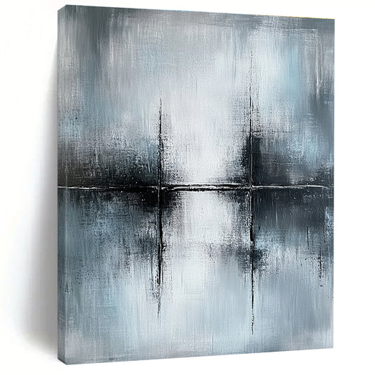 Minimalist Gray Cross Art for Office & Hallway STSC070