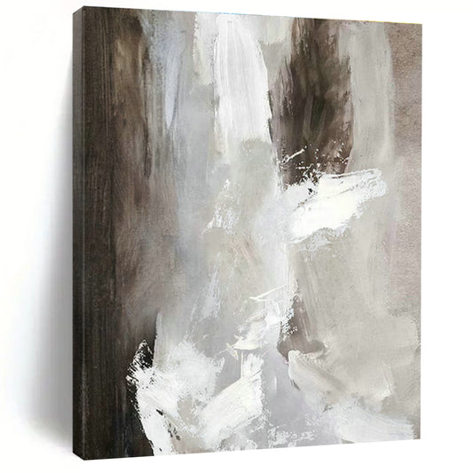 Gray - White Abstract Art for Minimalist Living Room & Spa Relaxation Area DLZ2022