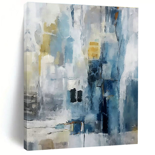 Blue - Yellow Abstract Architecture Art for City Hotel & Architectural Studio DLZ0668