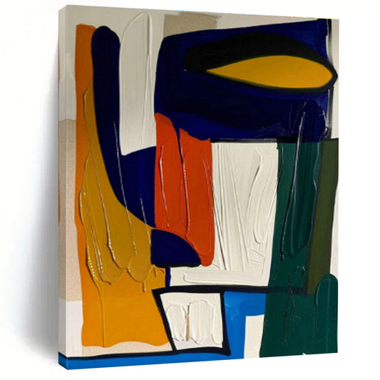 Bold Color - Block Abstract Art for Office Reception & Dining Room DLZ1194