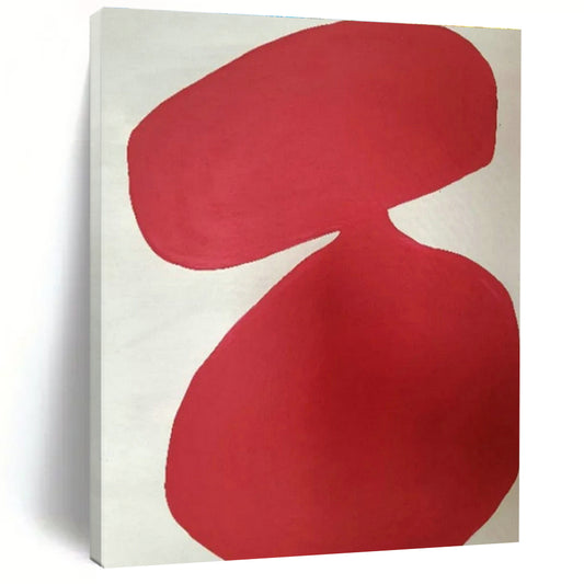 Gray - White - Red Geometric Art for Mid - Century Modern Home & Art - Centric Library DLZ1894
