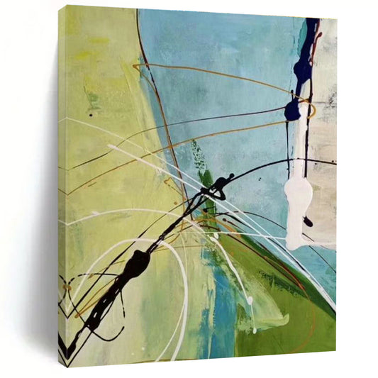 Line Abstract Art for Bohemian Home Yoga Studios DLZ0275