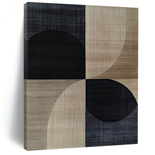 Black and Beige Geometric Forms Art for Contemporary Office & Scandinavian - Style Home STSC1318