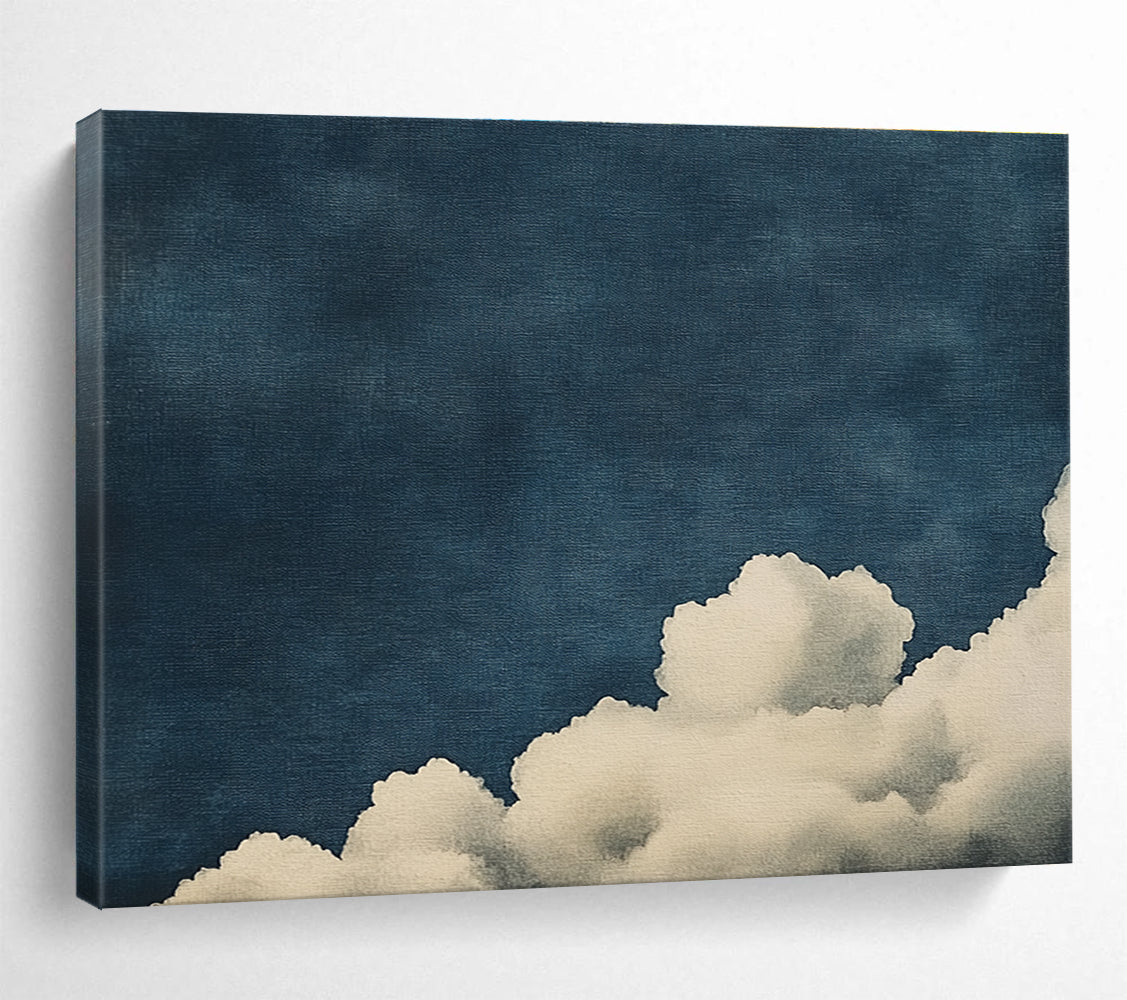 Minimalist Clouds Art for Scandinavian - Style Bedroom & Meditation Space SC523