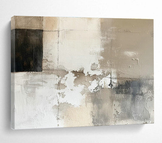 Gray - White Abstract Texture Art for Minimalist Hallway DLZ2888