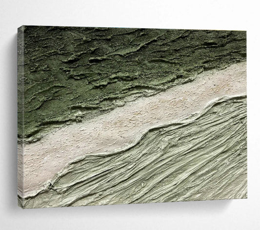 Green - Mud Textured Art: Bring Nature’s Rough Charm to Your Study DLZ2385