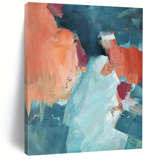 Color - Block Abstract Art for Eclectic Home Dining Nooks DLZ0276