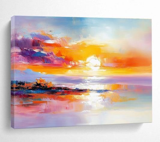 Colorful Sunset Abstract Art for Modern Art Gallery & Rooftop Bar SC422