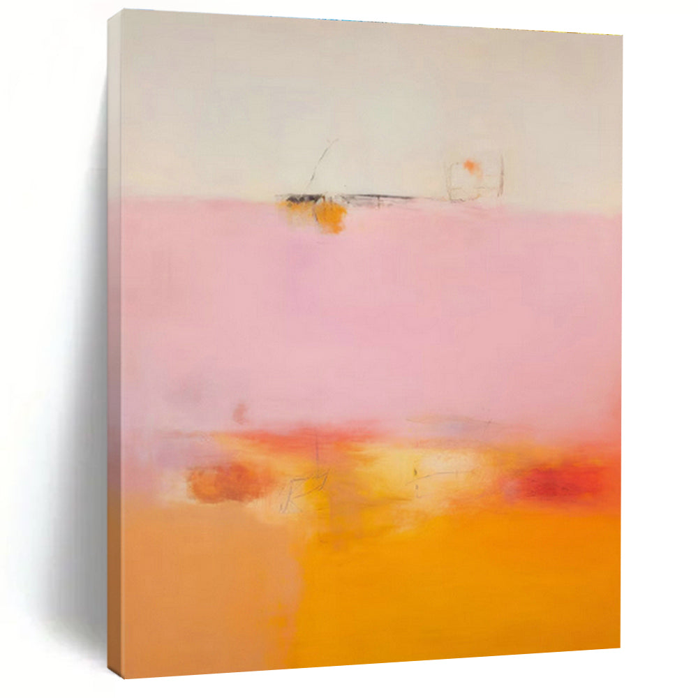 Pink - Orange Abstract Art for Romantic Restaurant & Feminine Boutique DLZ2084
