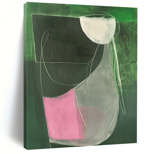 Abstract Green and Pink Forms for Modern Art Café & Creative Studio STSC1297