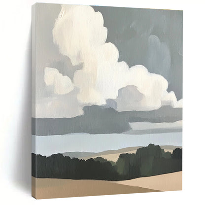 Minimalist Cloudscape Art for Modern Home Office & Serene Bedroom STSC1390