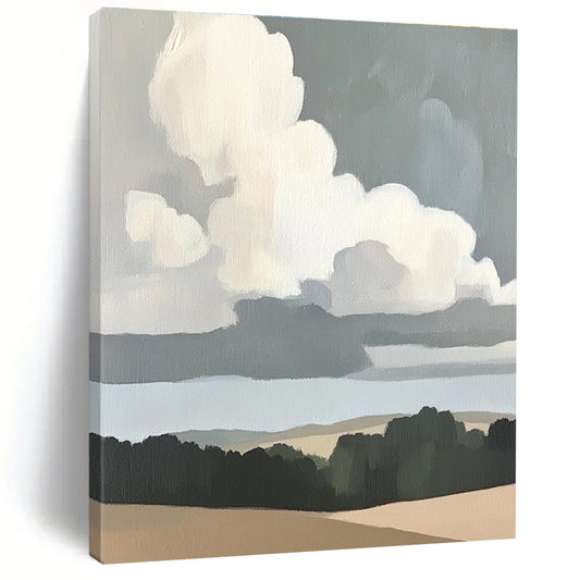 Minimalist Cloudscape Art for Modern Home Office & Serene Bedroom STSC1390