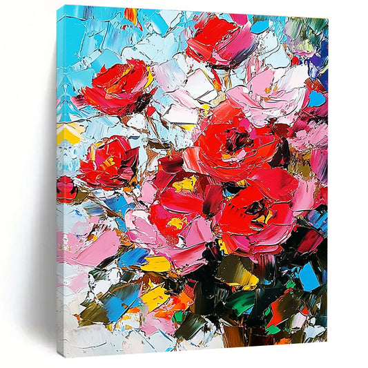 Colorful Flower Bouquet (Impasto) for Cheerful Café & Art - Loving Home Kitchen STSC927
