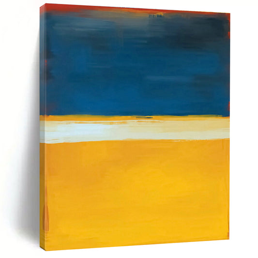Blue - Yellow - White Abstract Art for Living Room & Bedroom DLZ0451