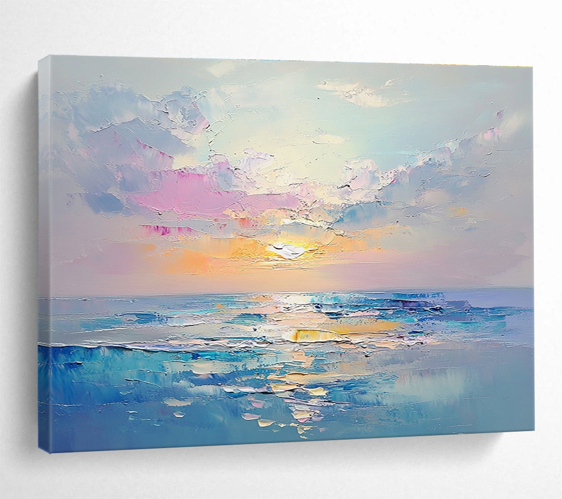 Pastel Ocean Sunset Art for Coastal Nursery & Women’s Wellness Center SC418