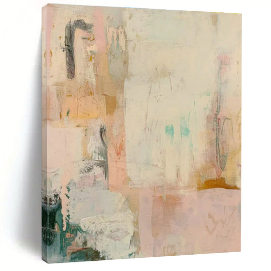Pink - White Abstract Art for Bohemian - Chic Bedroom & Art Gallery Pop - Up DLZ1839