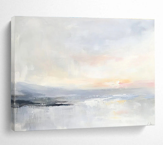 Soft - Toned Sunset Art for Romantic Bedroom & Luxury Spa Lounge SC161