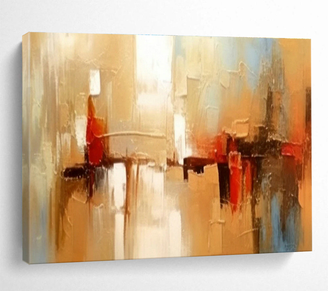 Warm - Toned Urban Abstract Art for Industrial Loft Home Offices DLZ2662