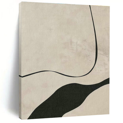 Black Curved Line Abstract Art for Bedroom & Living Room DLZ0407