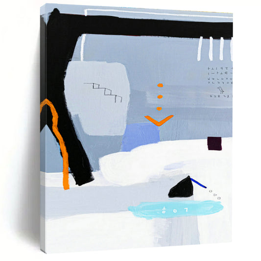 Light Blue Geometric Abstract Art for Scandinavian - Style Home & Art Gallery Pop - Up DLZ1104