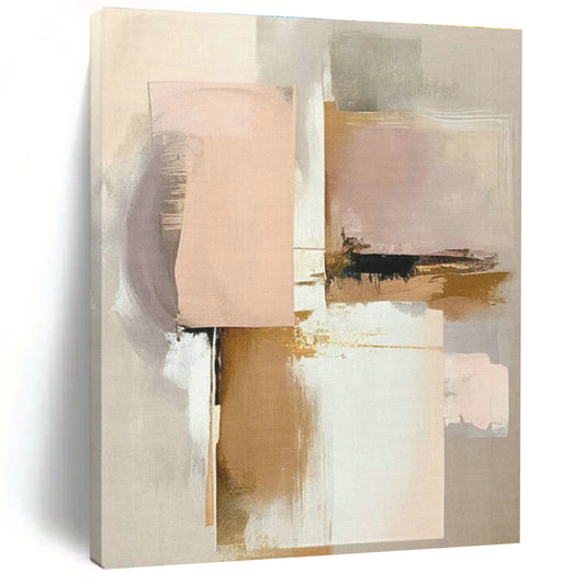Blush & Gray Abstract Art for Bohemian Living Room & Chic Nursery DLZ1639