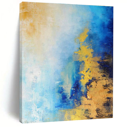 Blue - Yellow Abstract Art for Modern Home Office Creative Corners DLZ0017