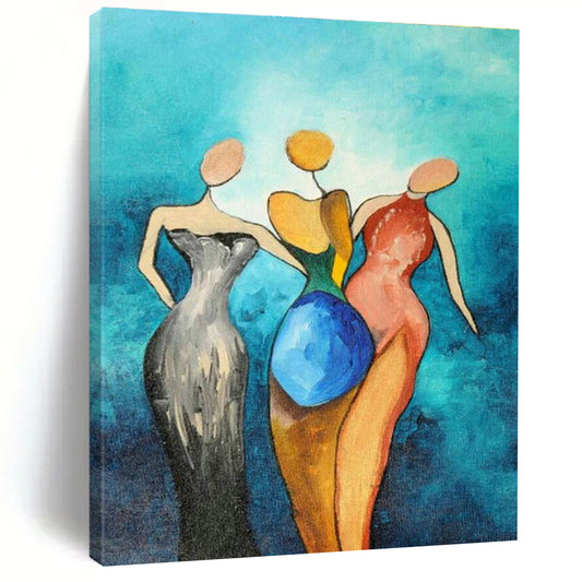 Abstract Figure Art for Women's Wellness Studio Waiting Areas DLZ0036