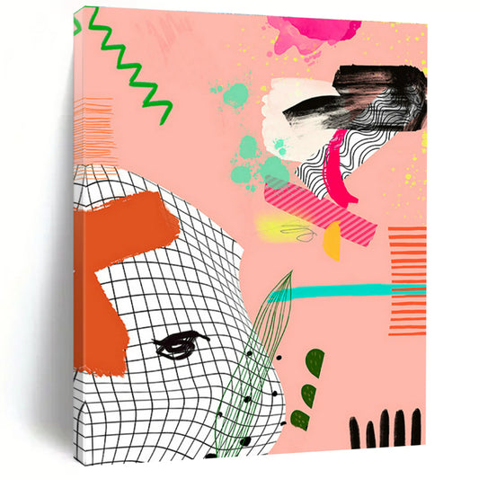 Playful Collage Art for Trendy Co - working Space & Urban Art Gallery DLZ0646