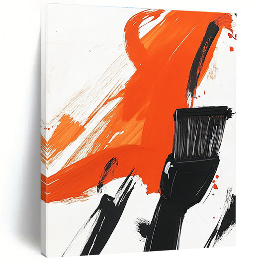 Orange Brushstroke with Tool for Creative Studio & Art Supply Store STSC1278