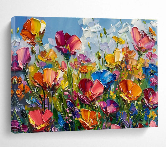 Colorful Flower Oil Painting for Botanical - Themed Florist Shop Fronts DLZ3181