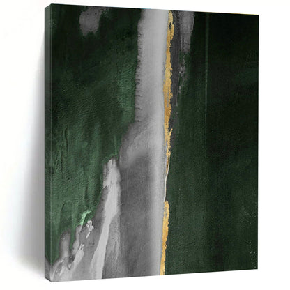 Dark Green & Gold Abstract Art for Luxury Bedroom & High - End Restaurant DLZ1210
