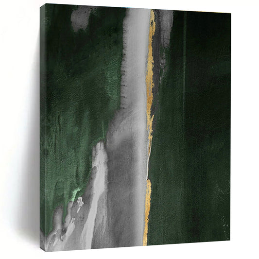 Dark Green & Gold Abstract Art for Luxury Bedroom & High - End Restaurant DLZ1210