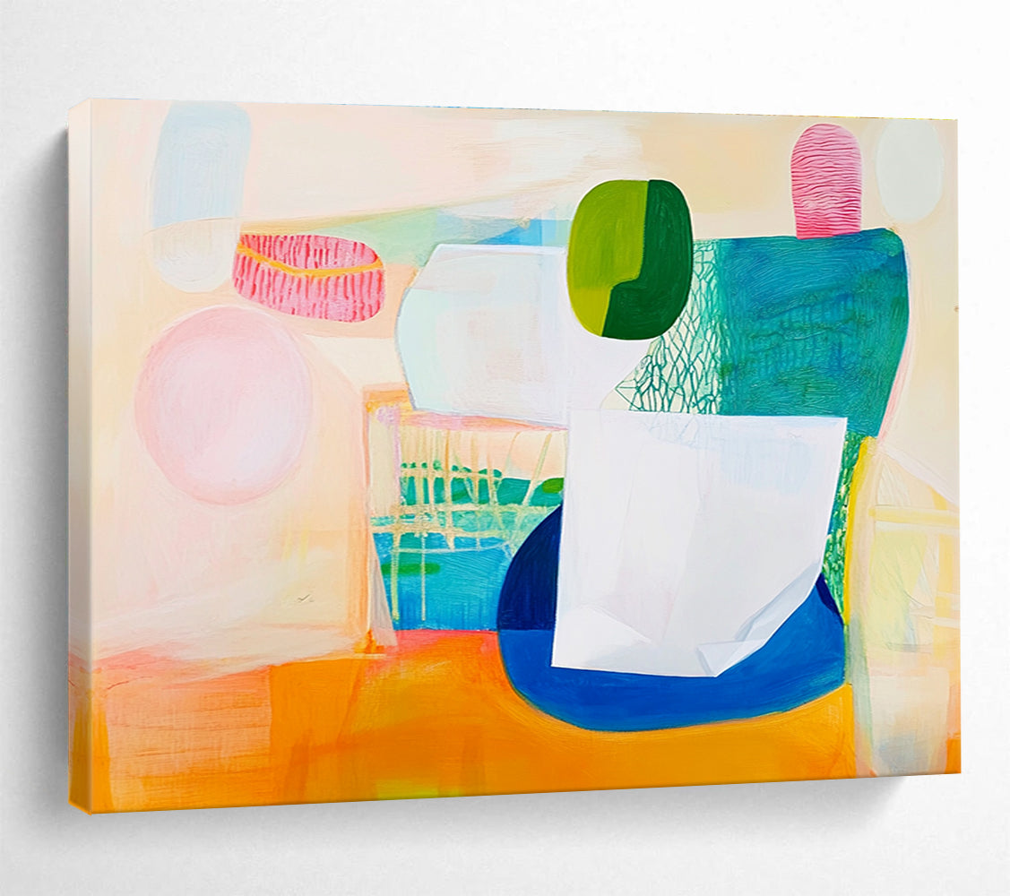 Whimsical Colorful Abstract: Playful Art for Playrooms & Bohemian Cafés SC518