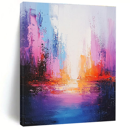 Colorful Abstract City Sunset for Creative Workplace & Art - Loving Lounge STSC264