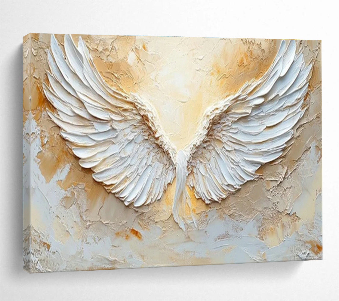 3D White Wings Art for Inspirational Home Office DLZ2839
