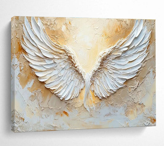 3D White Wings Art for Inspirational Home Office DLZ2839
