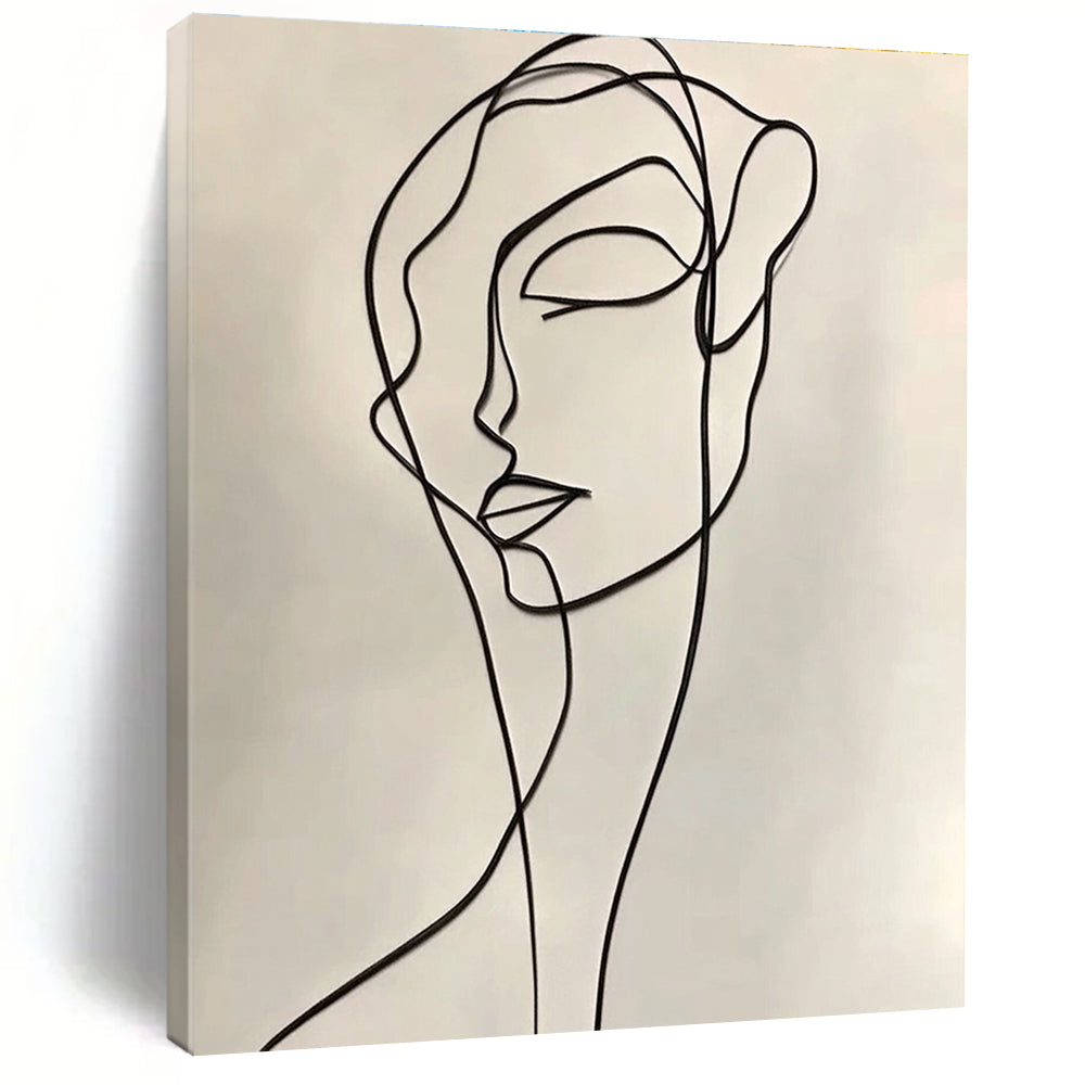 Continuous Line Face for Modern Bedroom & Minimalist Office STSC1190