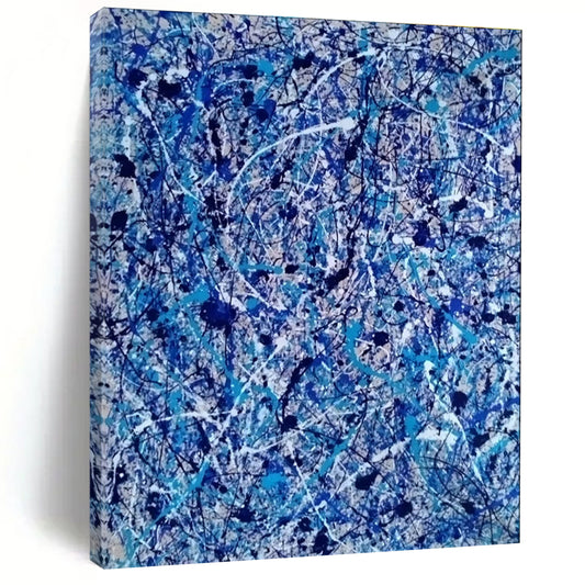 Blue Splash Abstract Art for Modern Office Lobby & Art - Inspired Café DLZ2260