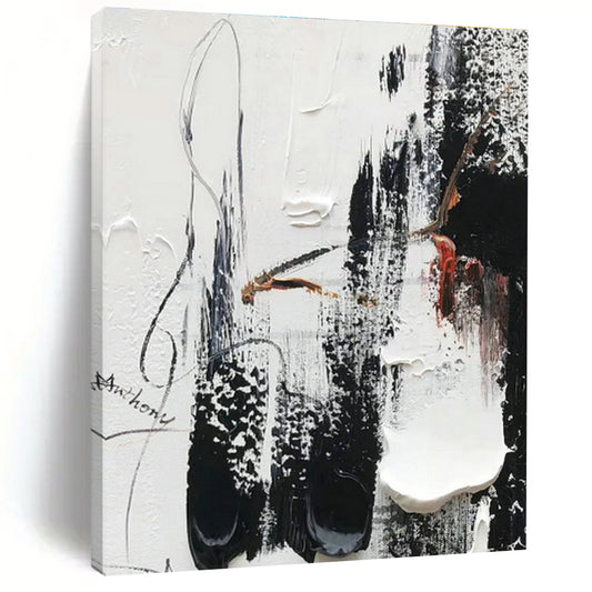 Black - White Abstract Art for Monochrome Gallery & Sophisticated Office DLZ0805