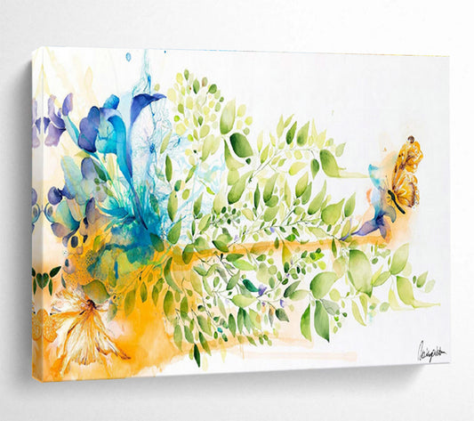 Butterfly and Floral Watercolor Art for Light - Filled Sunroom DLZ2921