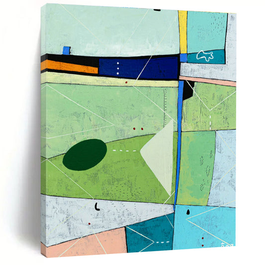 Colorful Geometric Abstract Art for Creative Café & Home Living Room DLZ1111