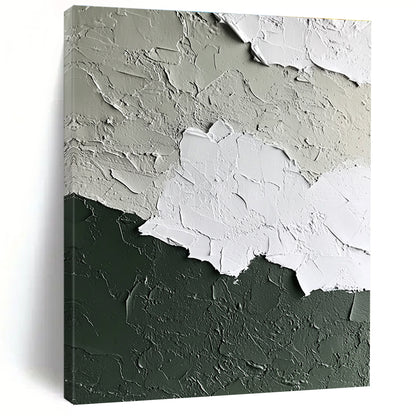 Textured Green - Gray Wall Art for Industrial - Style Café & Interior Design Studio STSC132