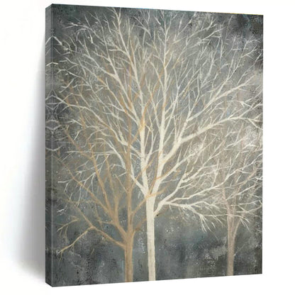 Bare Trees Landscape Oil Art for Living Room & Cottages DLZ0304