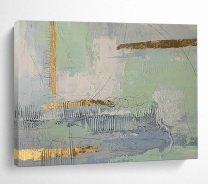 Gold - Foil Accent Abstract Art for Elegant Hotel Lobbies DLZ2563